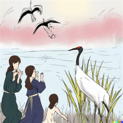 The Crane Wife - A Japanese Folk Tale Exploring Selflessness and Unrequited Love!